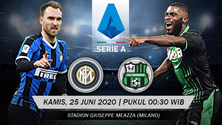 Live Streaming Inter Milan vs Sassuolo, Kamis 25 Juni 2020