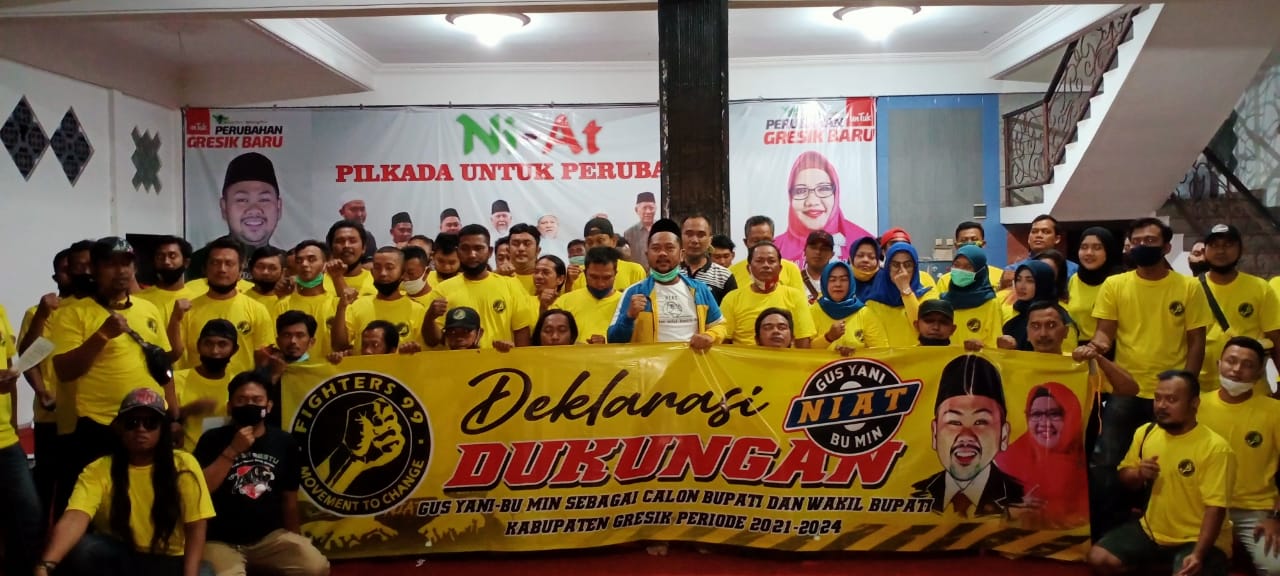 Fighter 99 Deklarasi Dukung Pasangan Niat, Satukan Visi-Misi Kembalikan Kejayaan Sepak Bola Gresik