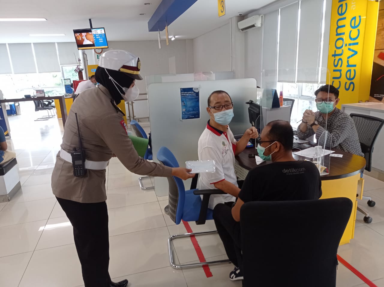 Sosialisasi Penerapan Prokes Sasar Perkantoran Perbankan di Gresik