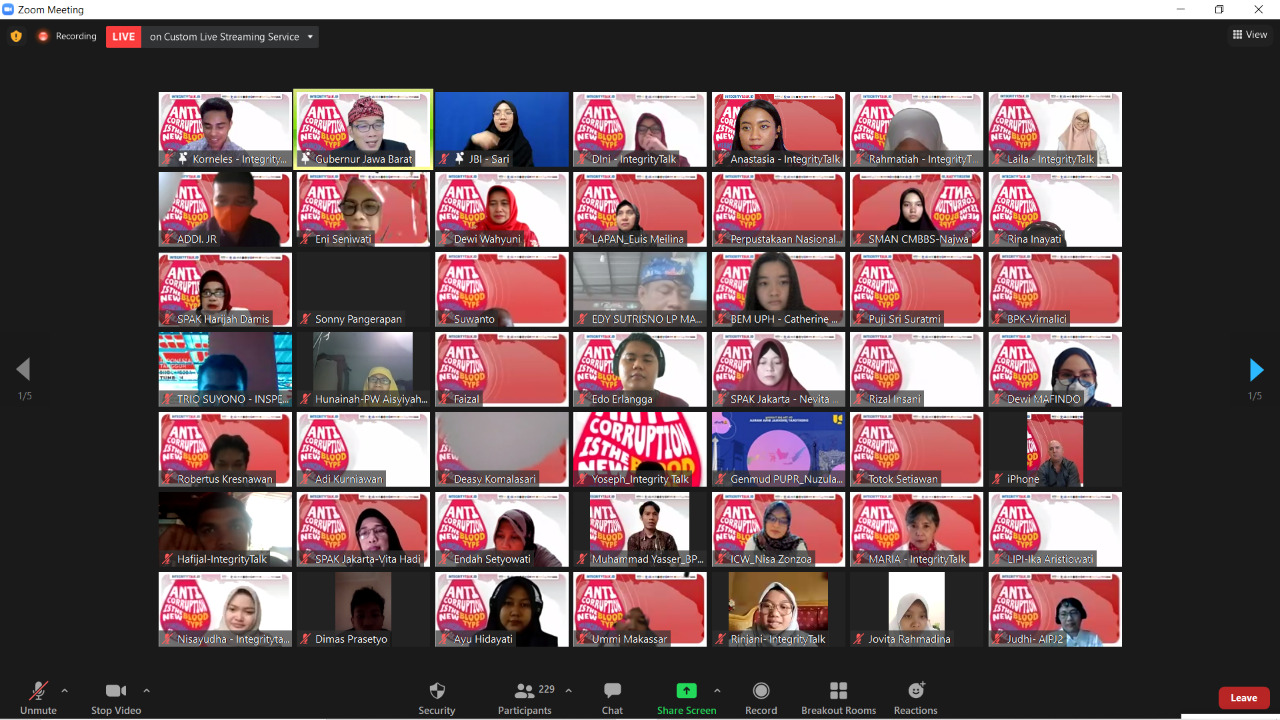 IntegrityTalk Sebut Korupsi di Indonesia Melewati Batas