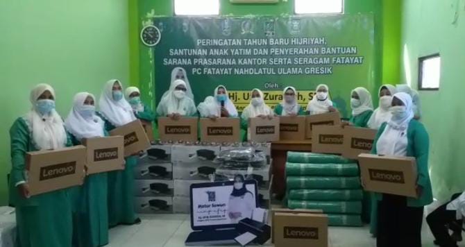 Mbak Ufiq Bantu Lengkapi Sarana dan Prasarana Kantor Fatayat NU Gresik