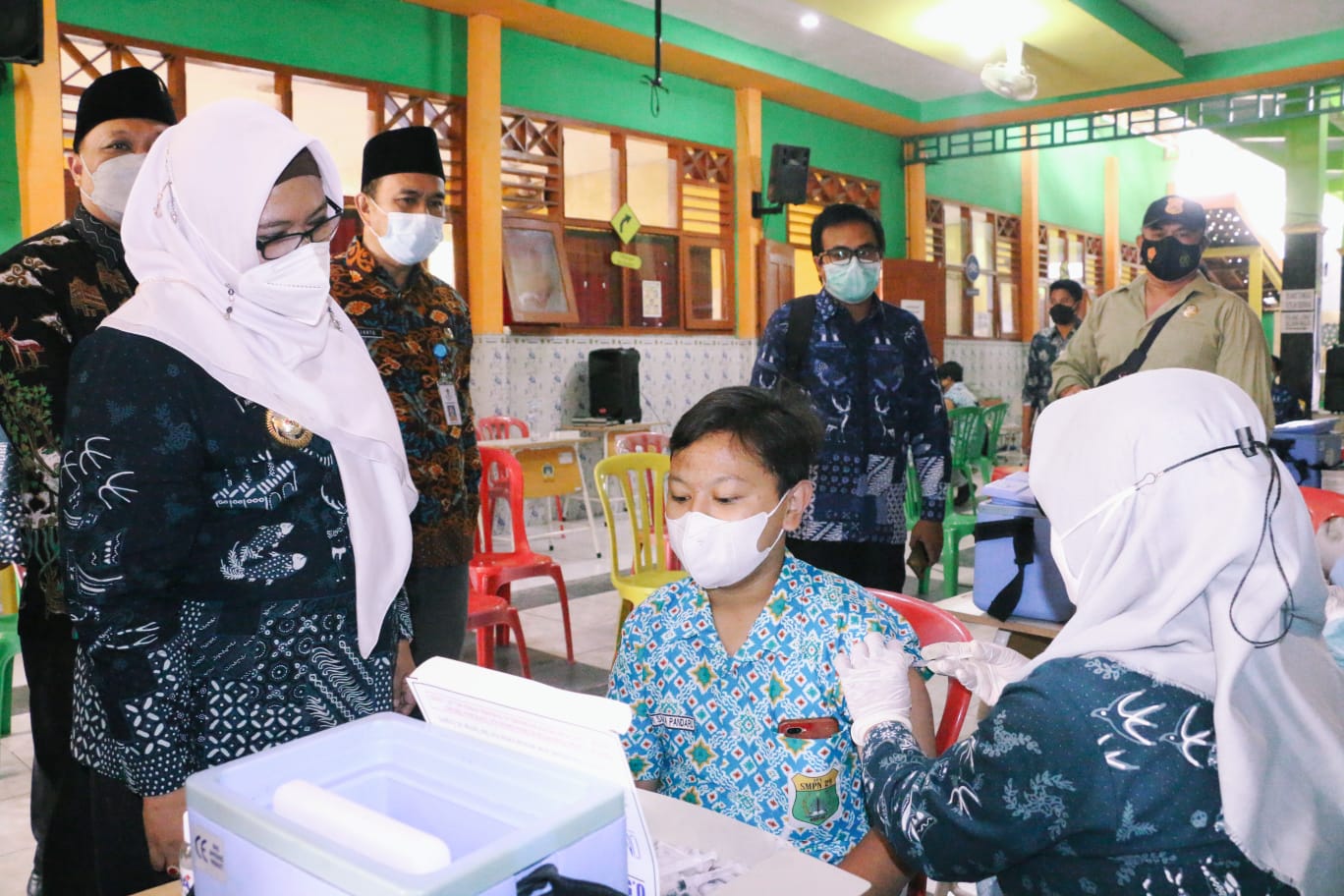 Akselerasi PTM di Gresik, Vaksinasi Pelajar Gencar Dilakukan Akselerasi PTM di Gresik, Vaksinasi Pelajar Gencar Dilakukan