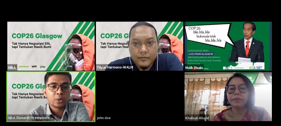 jokowi cop26 walhi aman