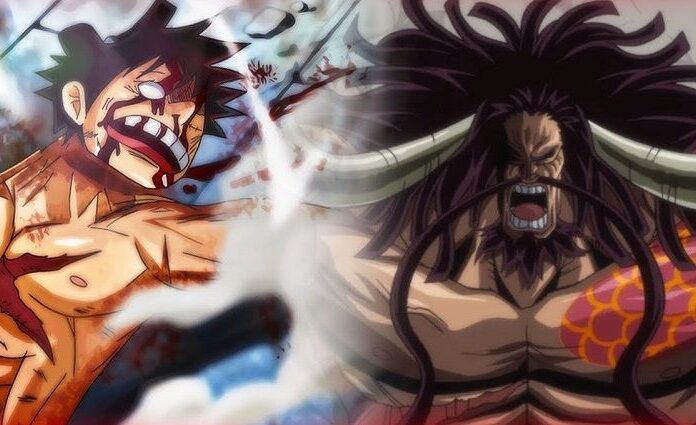 Luffy vs Kaido (sumber: assets.pikiran-rakyat)