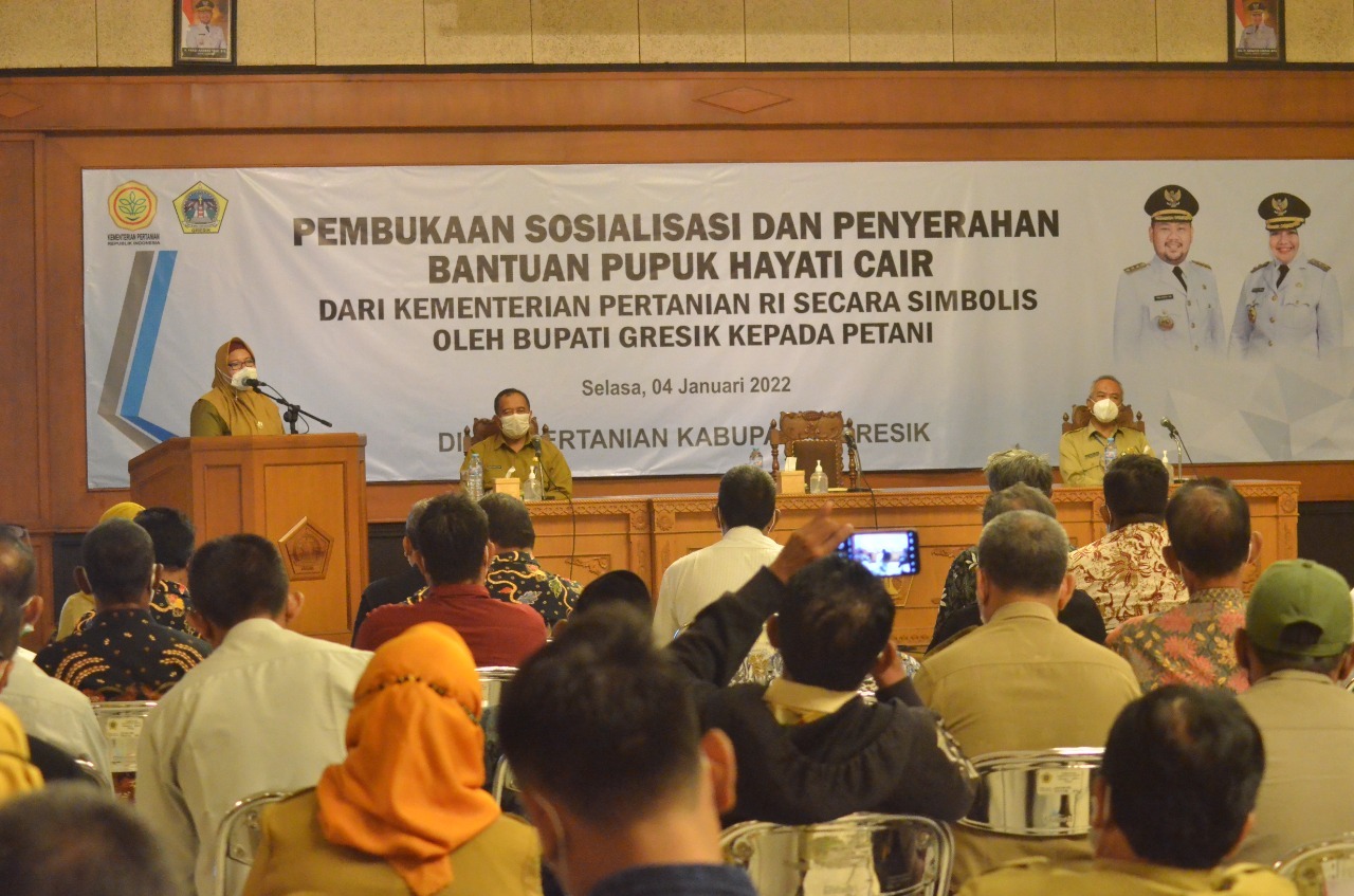 Ratusan Kelompok Tani di Gresik Sumringah, Dapat Bantuan Pupuk Cair Hayati