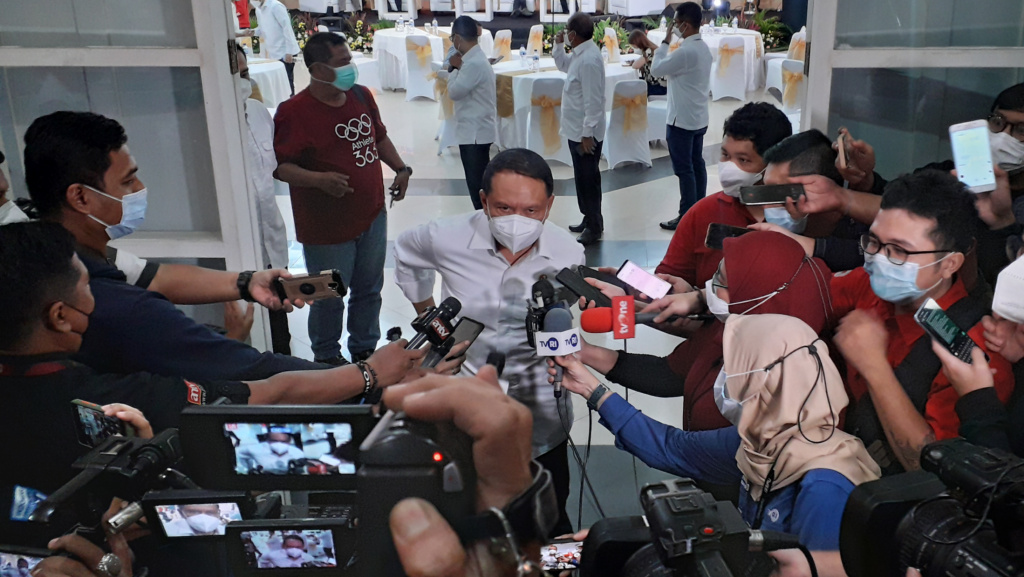 Bukan Soal Anggaran, Menpora Ungkap Alasan Perampingan Atlet ke SEA Games Vietnam Menteri Pemuda dan Olahraga (Menpora), Zainudin Amali menjawab pertanyaan wartawan usai 'Bincang Santai Tentang Olahraga', di kantor Kemenpora, Jakarta, Senin (18/4). (Foto: Beritabaru.co/M. Kholil Ramli)