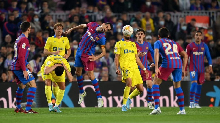 Barcelona saat kalah 0-1 dari Cadiz pekan kemarin (AP Photo)