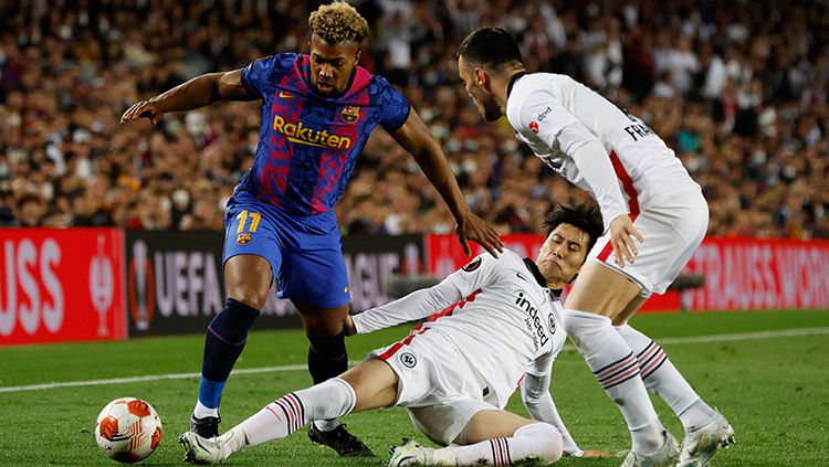Barca saat kalah 2-3 dari Eintracht Frankfurt di leg kedua babak perempat final Liga Eropa (foto: istimewa)