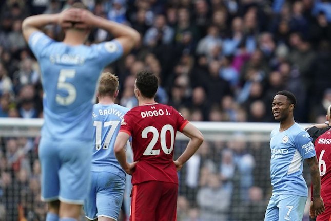 Manchester City saat melawan Liverpool di pekan 32 Premier League (AP Photo)
