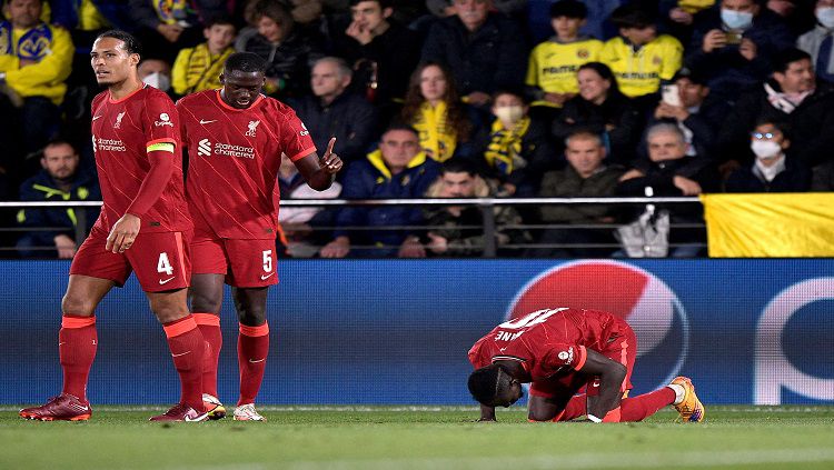 Sadio Mane saat berhasil bobol gawang Villarreal (AP Photo)