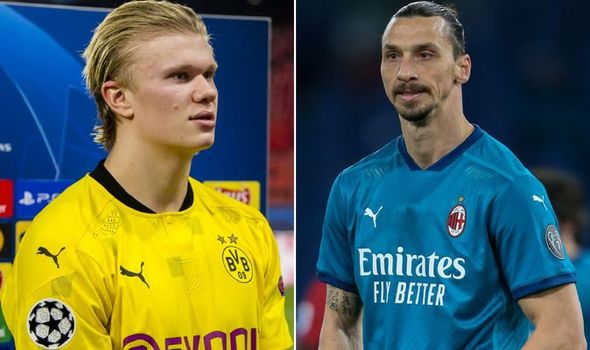 Lebih hebat mana, Haaland atau Ibrahimovic? (foto: Daily Express)