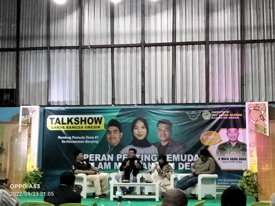 Talkshow Garda Bangsa Gresik, Ajak Pemuda Berperan Membangun Desa