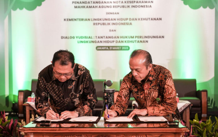 Pastikan Perlindungan Terhadap Lingkungan dan Masyarakat, KLHK dan MA Teken Nota Kesepahaman