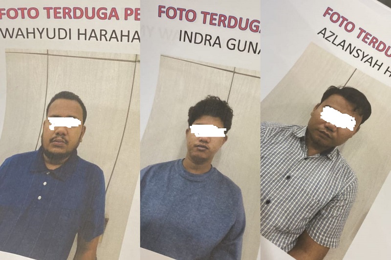 Komisioner Bawaslu Medan berinisial AH (32) bersama dua orang warga sipil lainnya berinisial FH (29) dan IG (25) menjadi terduga tersangka OTT. (Foto: Klik Sumut)