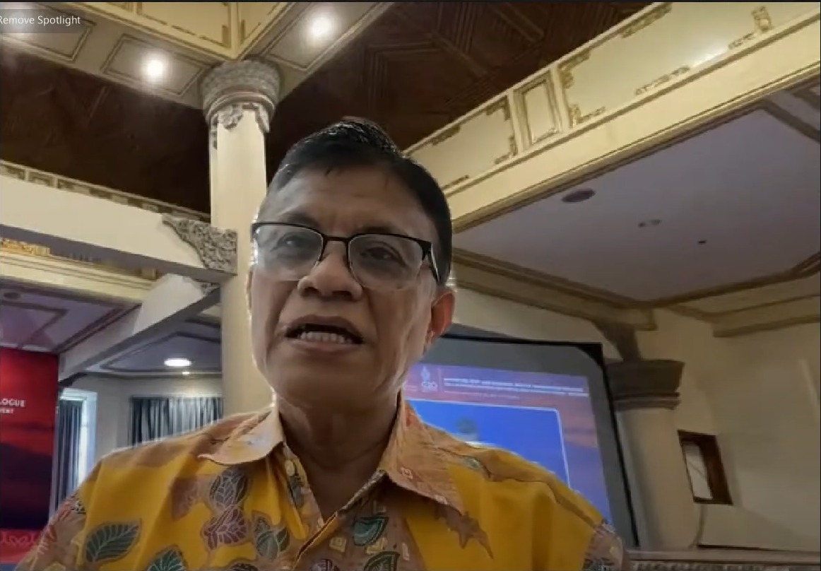Rektor Universitas Paramadina, Didik J. Rachbini dalam diskusi bertajuk "Bansos, Pengentasan Kemiskinan atau Tujuan Politik?" pada Rabu (7/2/2024).