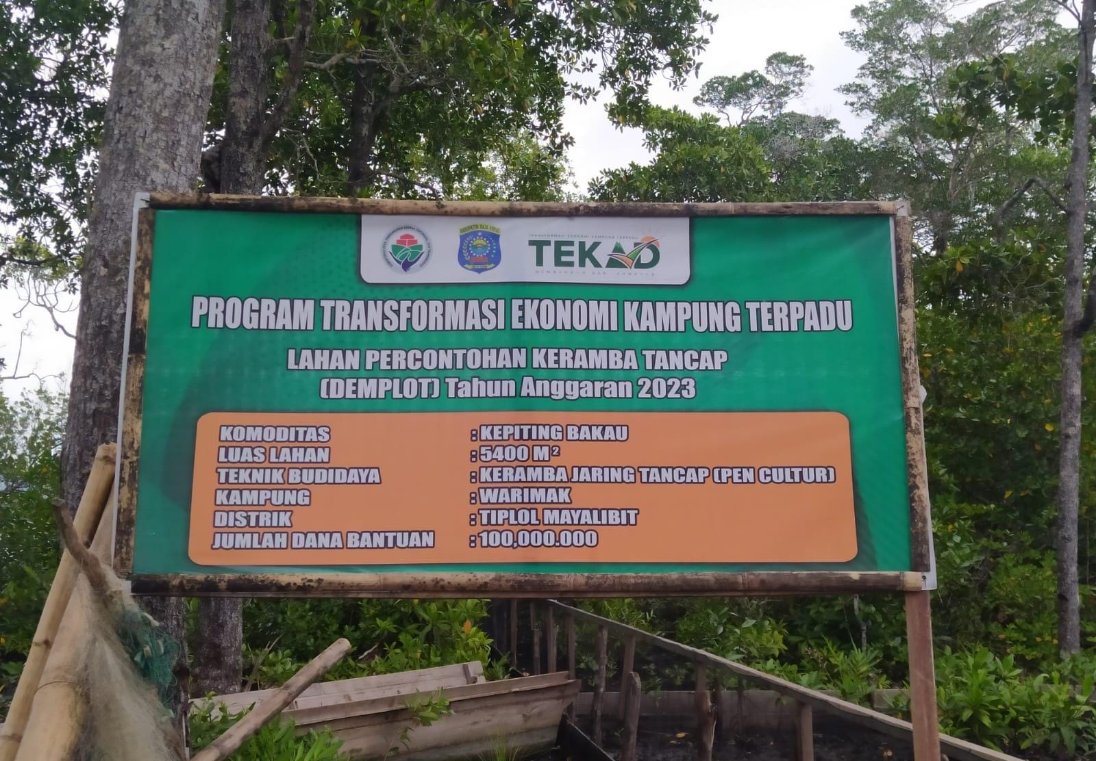 Tingkatkan Ekonomi Kampung, Program TEKAD Dorong Masyarakat Warimak Kembangkan Budidaya Kepiting Bakau Tingkatkan Ekonomi Kampung, Program TEKAD Dorong Masyarakat Warimak Kembangkan Budidaya Kepiting Bakau