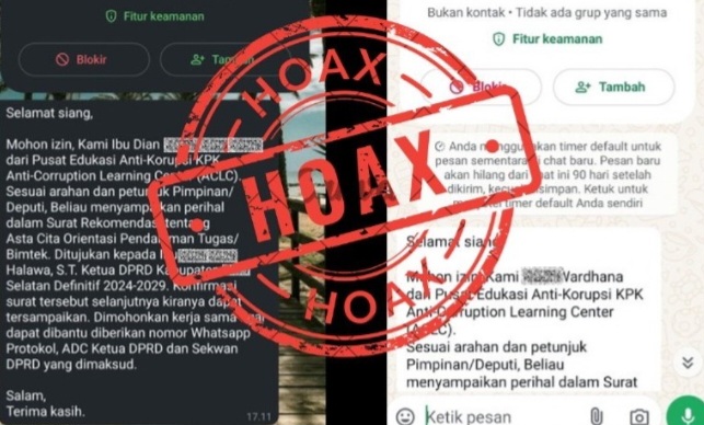 KPK Ingatkan Masyarakat Waspada Penipuan Mengatasnamakan Pegawai KPK KPK