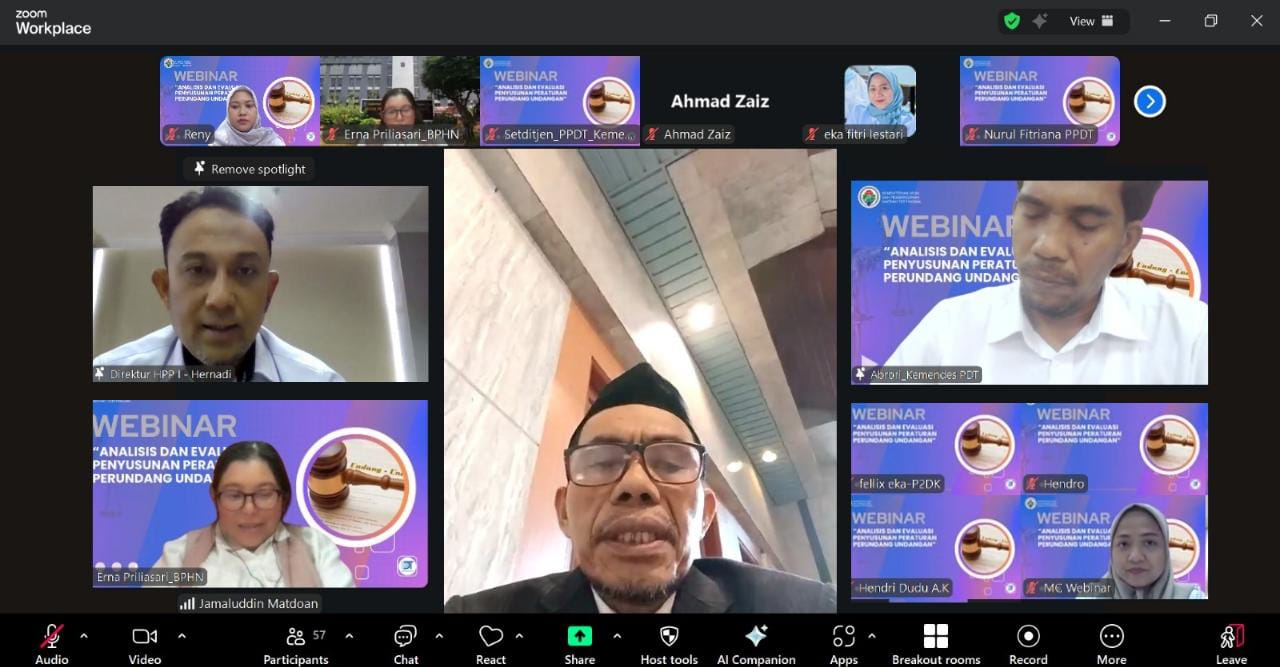 Ditjen PDT Gelar Webinar Analisis dan Evaluasi Peraturan Perundang-Undangan Ditjen PDT Gelar Webinar Analisis dan Evaluasi Peraturan Perundang-Undangan