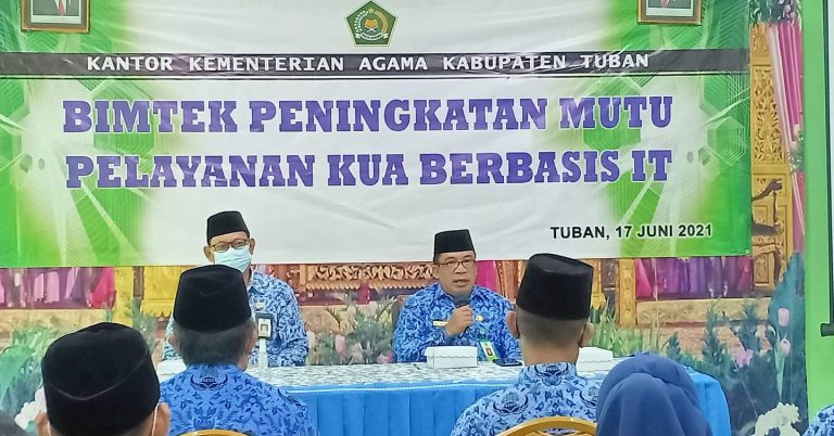 Kemenag Tuban Gelar Bimtek Pelayanan KUA Berbasis IT