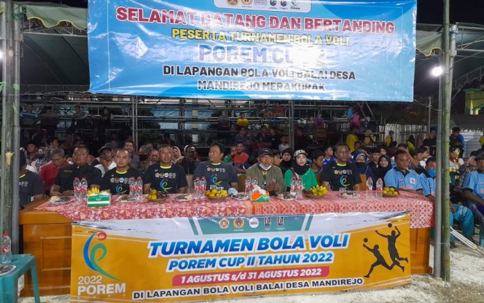 Gelar Turnamen Bola Voli Porem Cup 2, Kades Mandirejo: Tujuannya Untuk Pembinaan Atlet Tuban