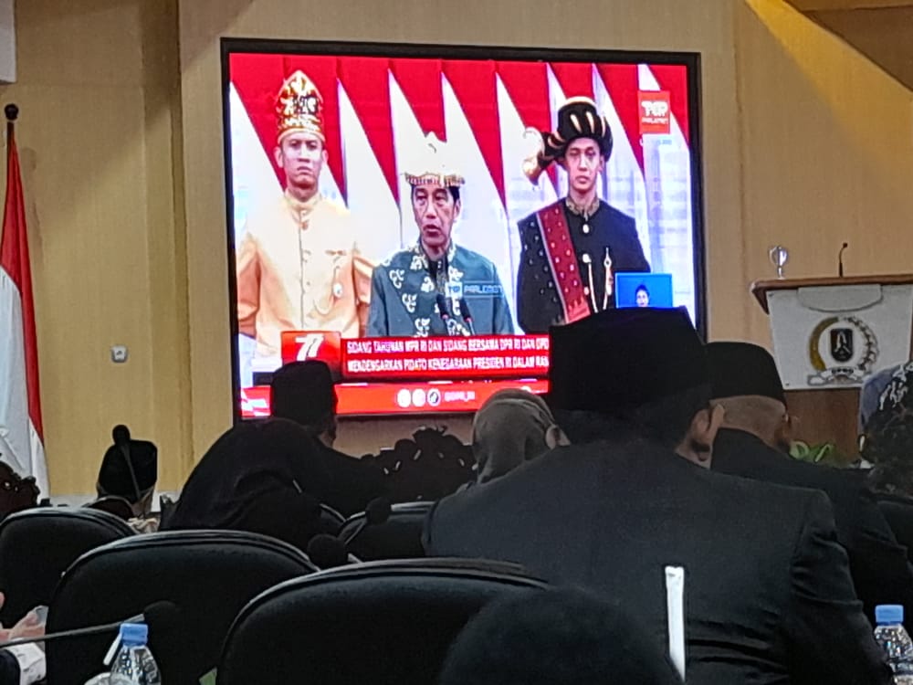 DPRD Tuban dan Pemkab Mendengarkan Pidato Kenegaraan Presiden RI Secara Virtual
