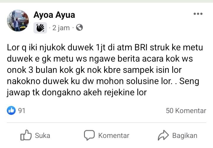 Uang Nasabah Hilang, Bank BRI Tuban Pilih Bungkam Saat Dikonfirmasi Wartawan