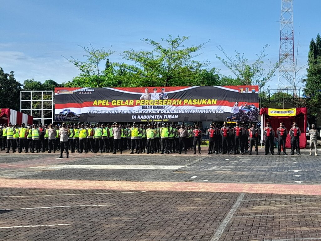 Tiga Desa Berpotenai Konflik, Polres Tuban Gelar Simulasi Persiapan Pilkades