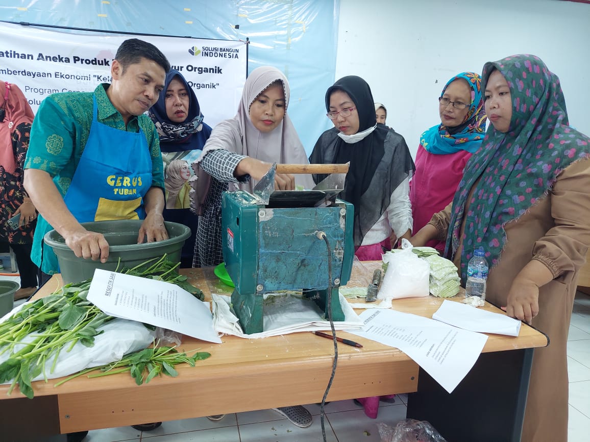 Gandeng Kelompok Binaan, SBI Tuban Selenggarakan Pelatihan Produk Turunan Sayur Organik