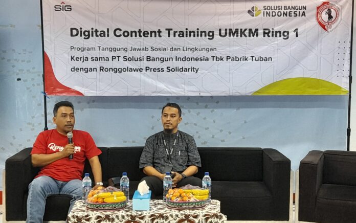Tingkatkan UMKM Ring 1, PT SBI Pabrik Tuban Gandeng RPS Gelar Digital Content Training