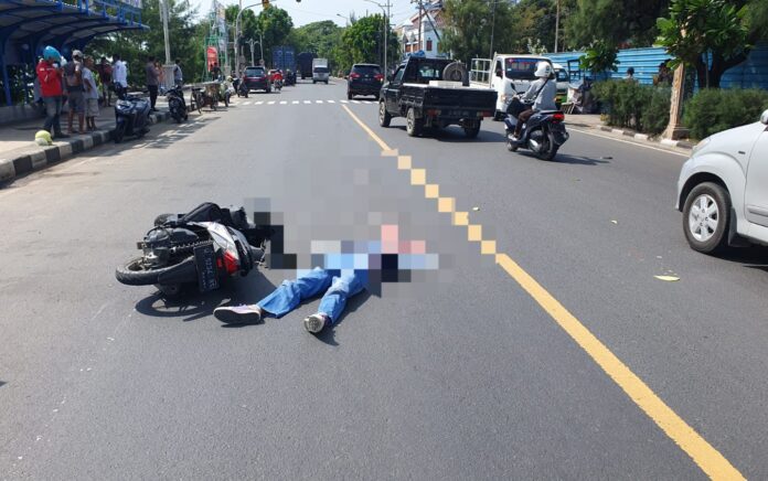 Terlindas Truk Trailer, Pengendara Motor Beat Asal Gresik Meninggal di Tuban