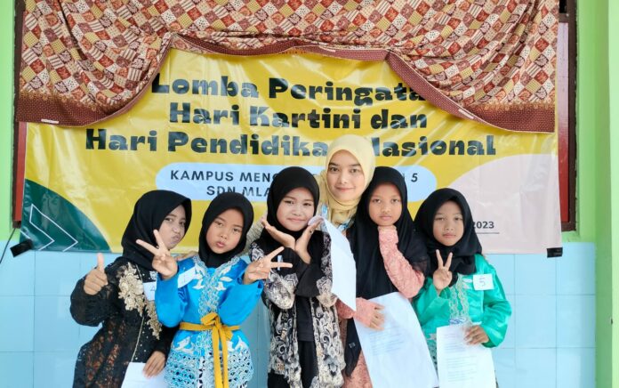 Peringati Hari Kartini dan Hardiknas, Mahasiswa Kampus Mengajar Adakan Lomba di SDN Mlangi 02, Widang, Tuban