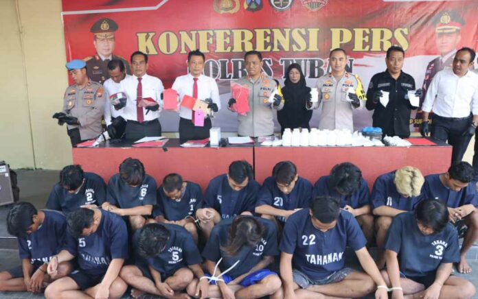 Satresnarkoba Polres Tuban Ungkap 42 Kasus, 44 Tersangka Diamankan