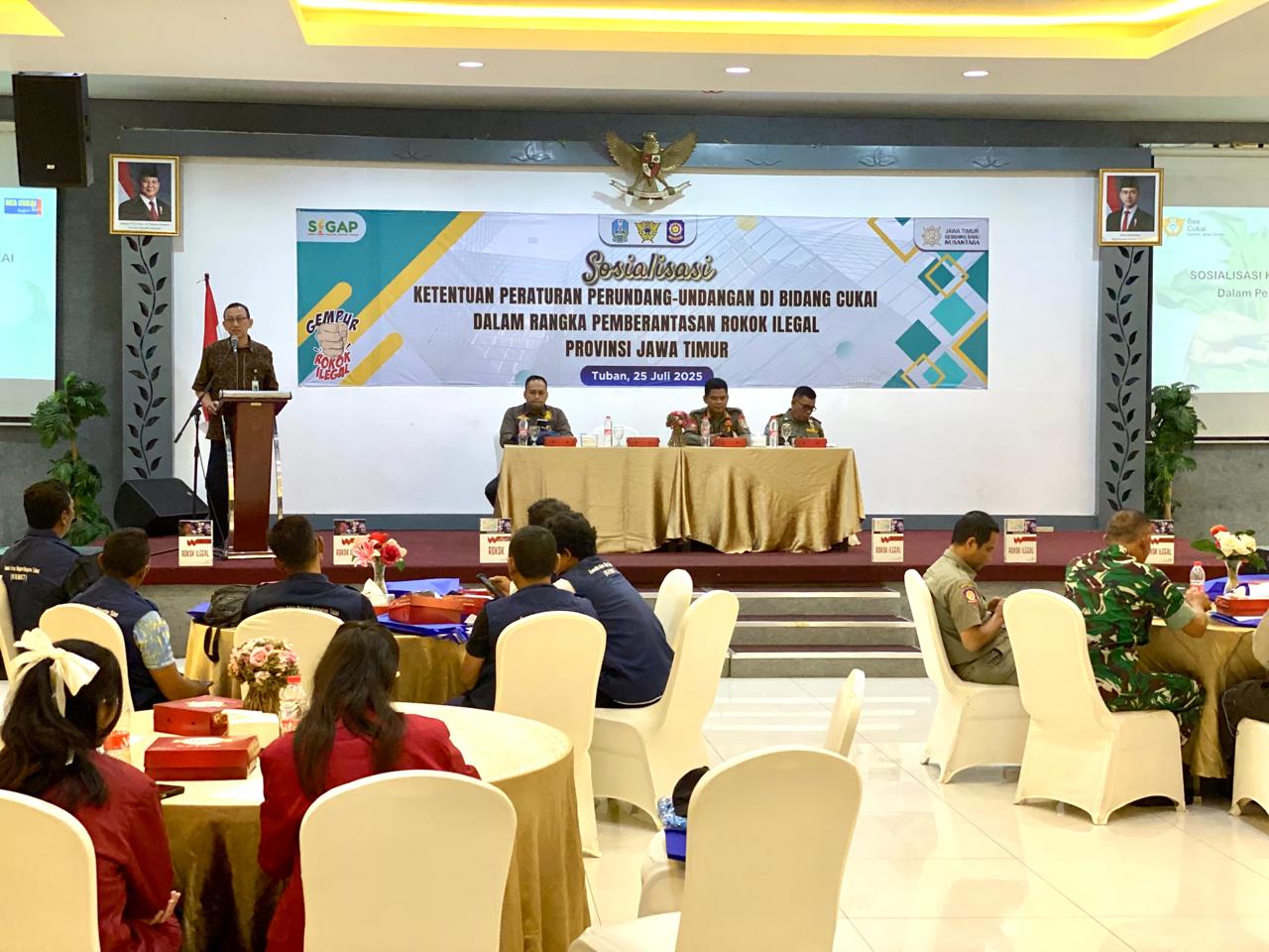 Bahaya Rokok Ilegal, Bea Cukai Kanwil Jatim I Gelar Sosialisasi di Kabupaten Tuban