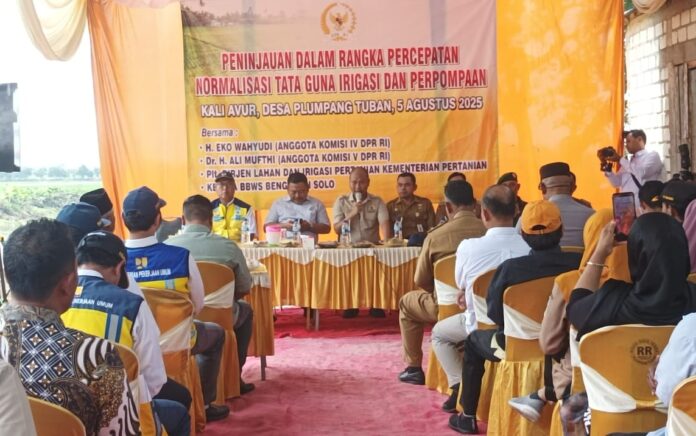 Komisi IV DPR RI Dorong Percepatan Normalisasi Tata Guna Irigasi Kali Avur Tuban